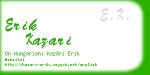 erik kazari business card
